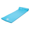 TRC Recreation Splash 1.25 Inch Thick Foam Swimming Pool Float Mat Large mature-themed Lounger with Built-in Roll Pillow  Marina Blue
