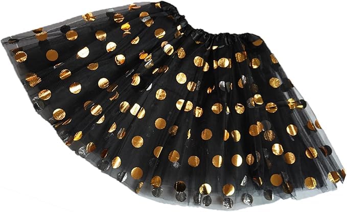 Girls Polka Dot Tutu Skirt, Red Black Blue Polka Dot Halloween Tutu Christmas Birthday Party Tulle Costume