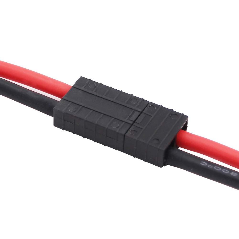 OliYin 2pairs compatible with tr Male Female Connectors Cable with 12awg 10cm Slicone Wire for RC LiPo Battery FPV Turnigy/Zippy