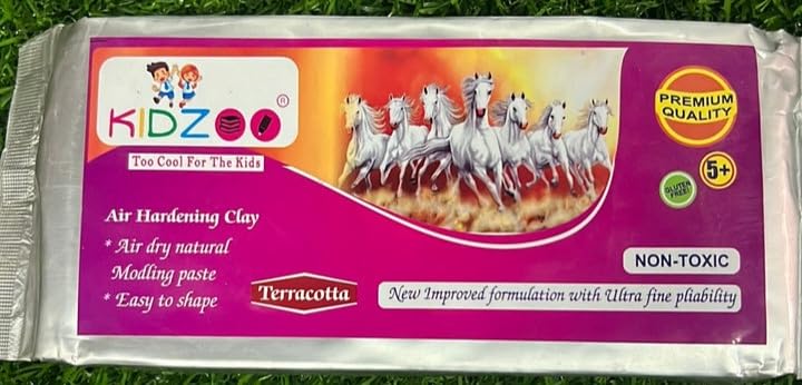 Bestubuy Kidzoo Air Hardening Clay (500 Gm_ Teracotta)