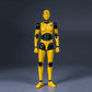Souforce 1:12 Scale Male Figure Body 6In Flexible Yellow Testman Crash Test Dummy Action Figure Doll Miniature Figure Collection