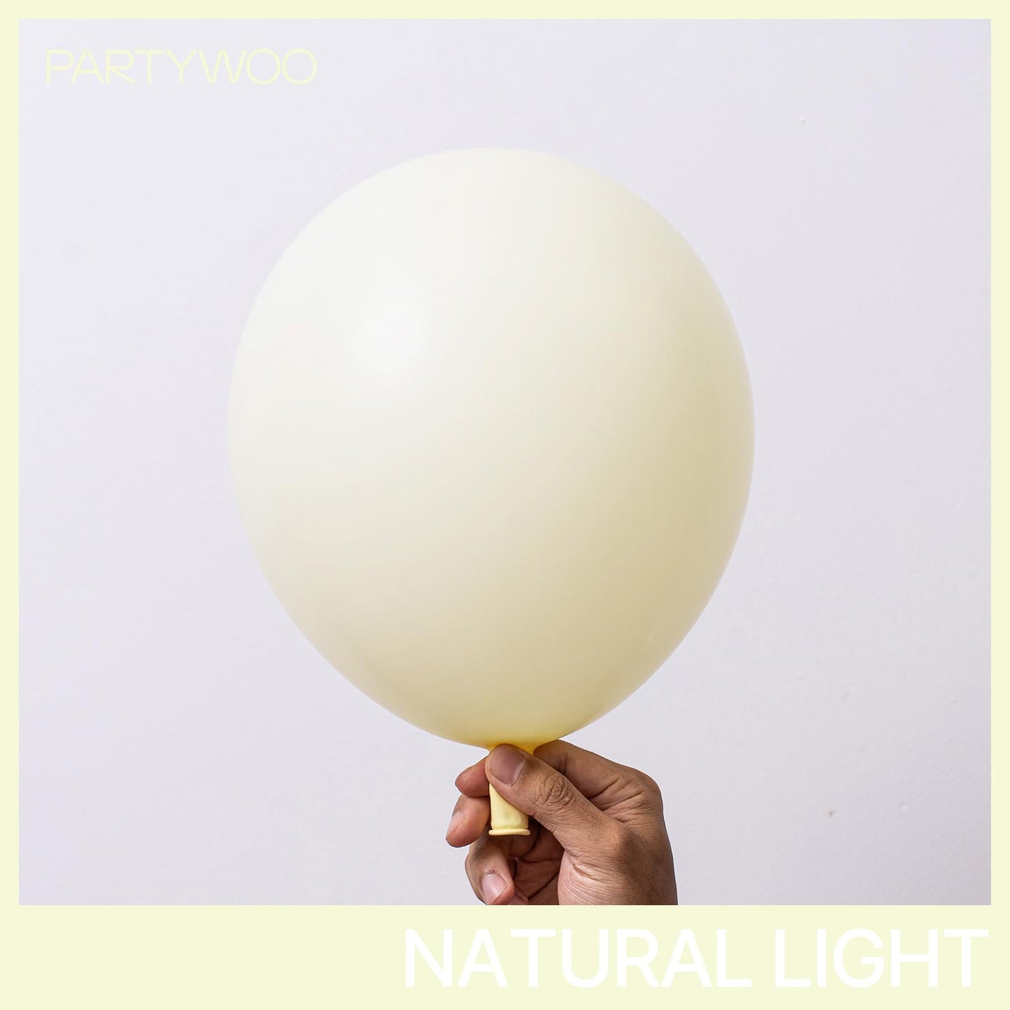 PartyWoo 12 Inch Yellow Balloons, 50 pcs Rubber Balloons for Party Decorations, Birthday & Baby Shower, Pale Yellow - Yellow-Q07
