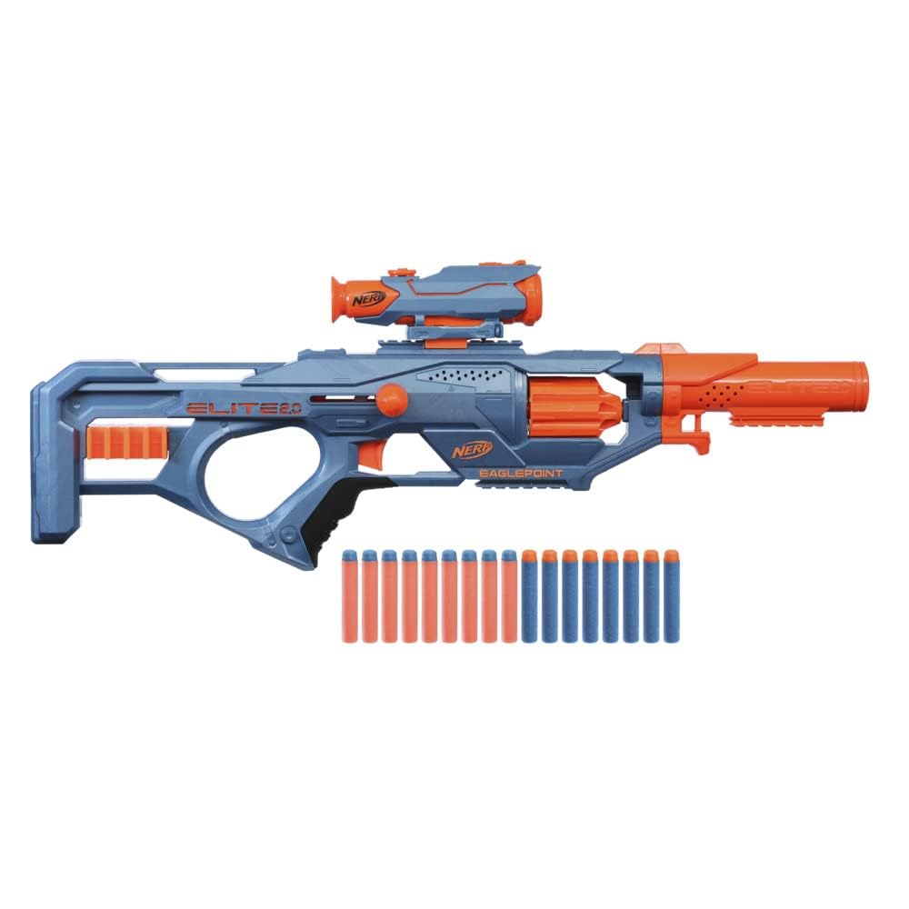 Hasbro Nerf advanced 2.0 Eaglepoint RD-8 Water Blaster  Super Soakers for Kids  16-Dart Capacity  Travel Outdoor Summer Toys  Fun for Ages 8+