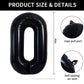 Toniful 40 Inch Large Black O Letter Balloons Jumbo Helium Balloons,Foil Mylar Big Alphabet Balloons For Birthday Party Annivers