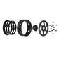 Trx4 1.9 Inch Beadlock Wheels,4Pcs Crawler Carbon Fiber Wheels Rims For 1/10 Rc Crawler Cheater Rigs Capra Scx10 Trx4 Tf2 Gmade