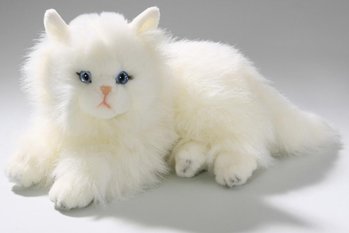 Carl Dick Plush Toy Cat - Persian White, 12 inches, Soft Acrylic Stuffed Animal, Model 3199