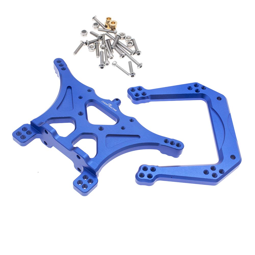 CODA RACING RC Alloy Front&Rear Shock Tower for Traxxas 1/10 2WD Slash(VXL), Stampede(VXL), Rustler(VXL), Bandit(VXL),Bigfoot-Re