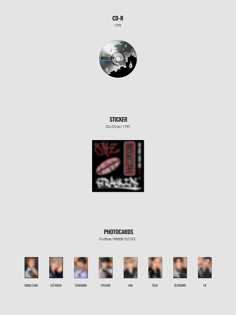 JYP Ent. Stray Kids - No Easy [Jewel Case Ver./Random Cover] (2nd Album) Album+CultureKorean Gift( Decorative Stickers, Photocar