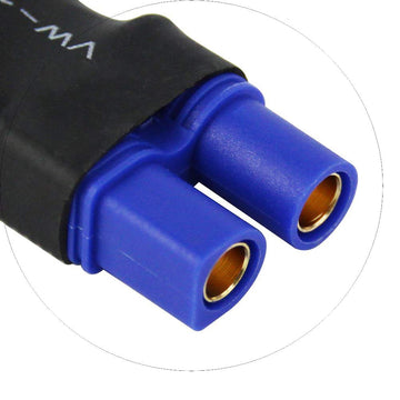 Fly RC 4pcs Male XT60 to Female EC3 Adapter No Wires EC3 Female to XT60 Plug Male Wireless Connector for RC FPV Drone Car Lipo N