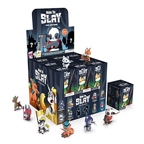 TeeTurtle Here to Slay Vinyl Mini Series Blind Box - Mystery Figure & Holographic Card - One Size, White/Black - Model 5783-VF-BOX1