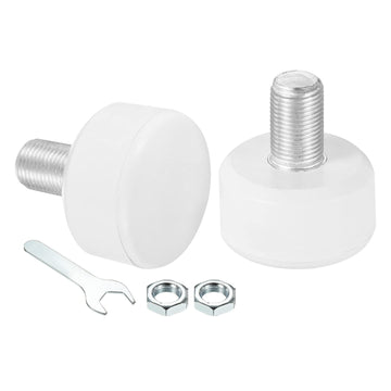 Patikil Roller Skate Toe Stops With 0.6'' Bolts, 1 Pair 82A Rubber Brake Stoppers Block Round For Roller Skate Accessories Repla