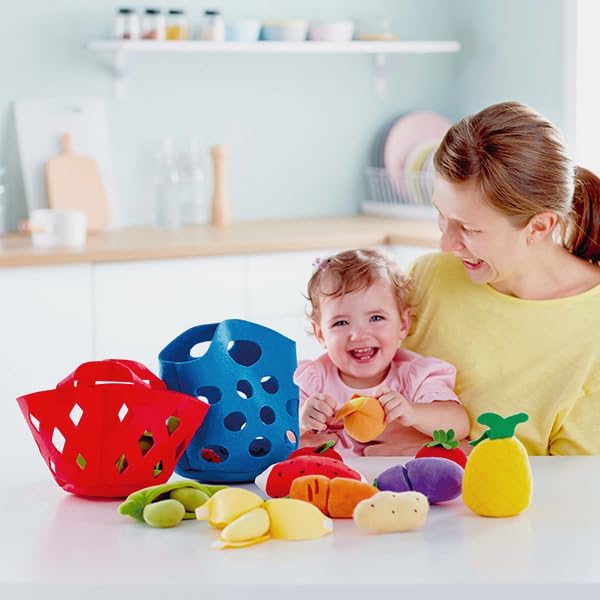 Hape E3169 Fruit Basket - Soft Food Accessories . Blue