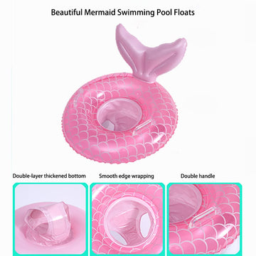Baby Swimming Float Swim Ring Cute Floaties With Seat And Handle Pool Floats Toys Fun Water Raft Lounge Party Supplies For Infan