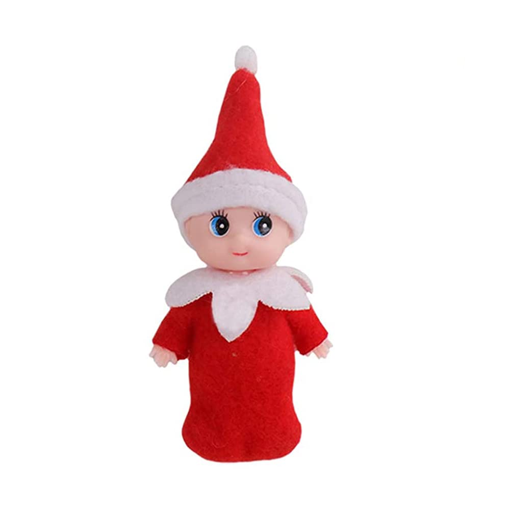 Jhbemaxs Kawaii Mini Baby Elf Dolls Sleeping Bag Tiny Plush Toys Shelf Decoration For Kids Adults (Red)