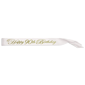 Gltrd Happy  90Th  Birthday Satin Sash