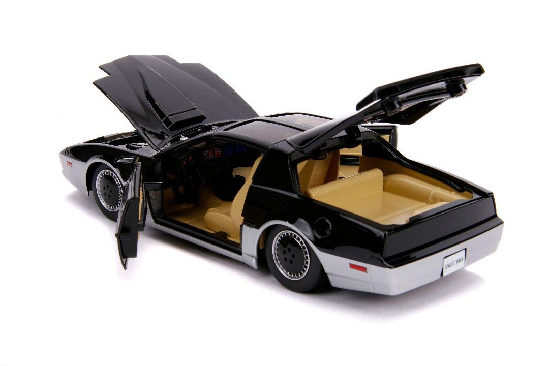 Jada Toys Hollywood Rides Knight Rider K.A.R.1982 Pontiac Firebird 1: 24 Diecast Vehicle With Light Up Feature, Glossy Black / S