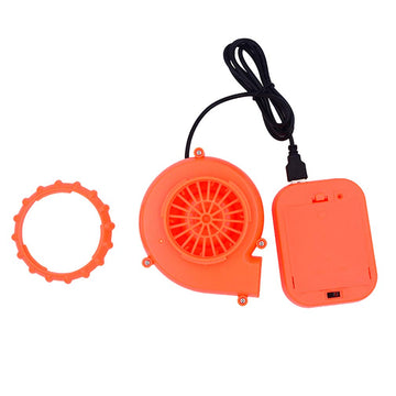 Arokibui USB Mini Inflatable Costume Fan - Portable Blower for Dinosaur Costumes - Orange - Durable ABS Material