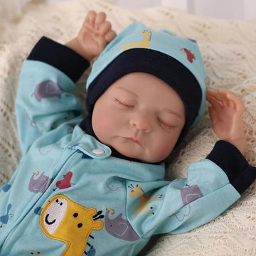 Babeside 2 Pcs Reborn Baby Doll Clothes With Hat For 17-22 Inch Dolls, Giraffe Baby Dolls Outfit Accessories Set Boys Baby Cloth