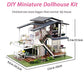 Gudoqi Diy Miniature Dollhouse Kit, Tiny House Kit With Music, Miniature House Kit 1:24 Scale Monet Garden, Great Handmade Crafts Gift For Birthday Christmas Day