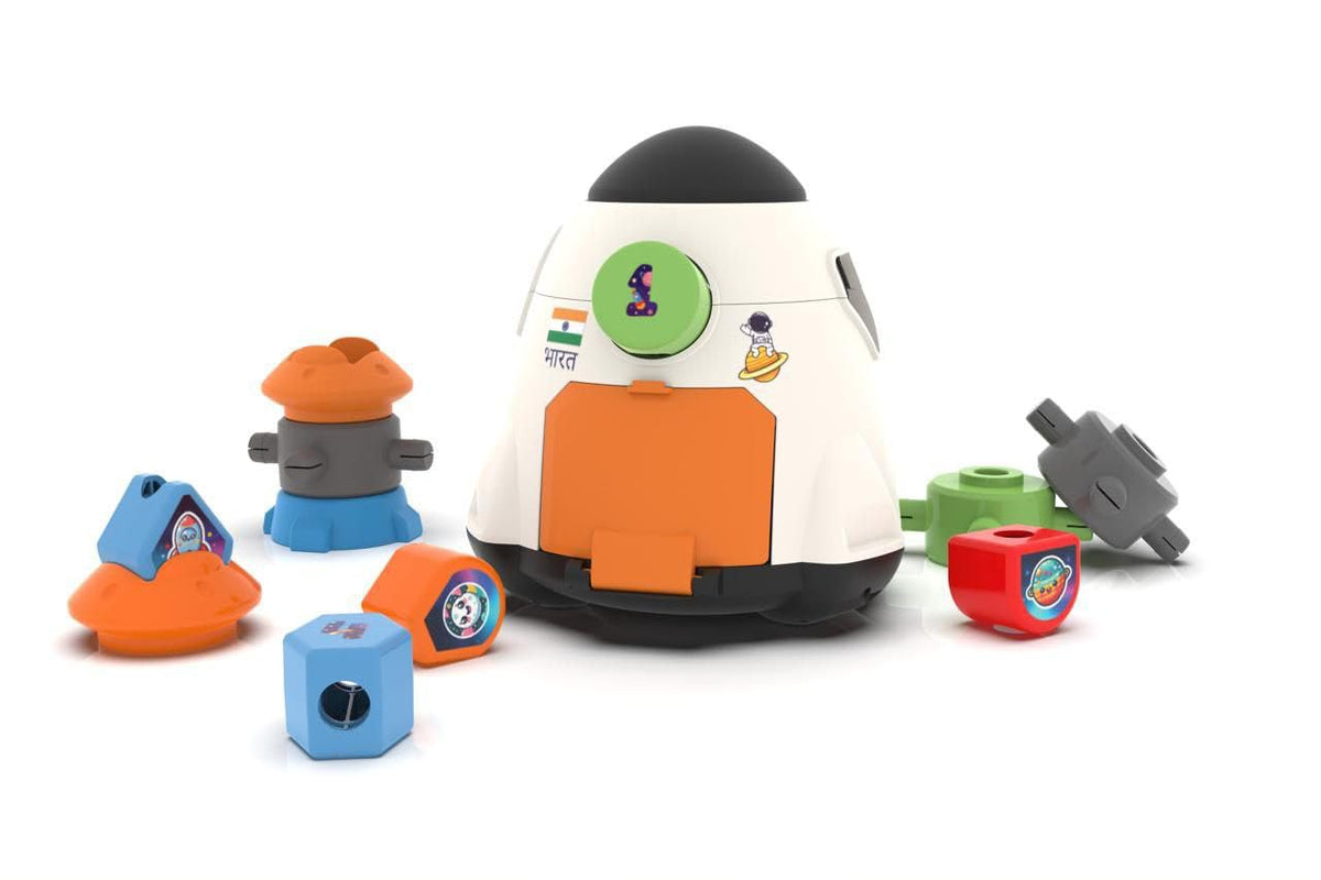Montessori Spaceship Toy For Toddlers  Fine Motor Skills, Sorting, Stacking & Building Blocks, Lacing Beads Playset  Ideal Gif