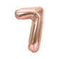 Party Decorz 7 Number Rose Gold Foil Balloon/Seven Number Rose Gold Big Size Foil Balloon (32 Inch,1pcs) For Birthday,Anniversar