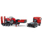 Bruder Man TGA Low Loader Truck with Manitou Loader - Red, Model 02774, Plastic Construction