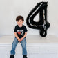 Race Car 4 Balloon, Number Balloons 40 Inch, 4Th Black Party Decorations, Racecar Birthday Decorations Four Large Numbers For Pa