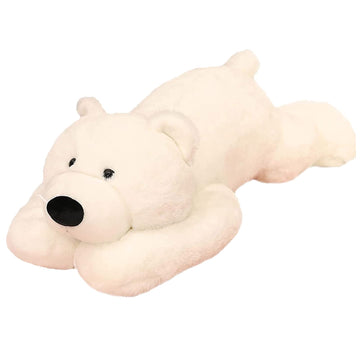 Hronsa Weighted Stuffed Animals, 19.7In 3.3Lbs Weighted Bear Stuffed Animal Toy Cute White Bear Plush Pillow For Adults Boys Girls