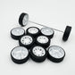 10Pcs Toy Car Wheels 30Mm Rubber Tire With 5Pcs Shaft Round Axles For For Diy Model Toy Rc Car Accessories (2X30Mm)
