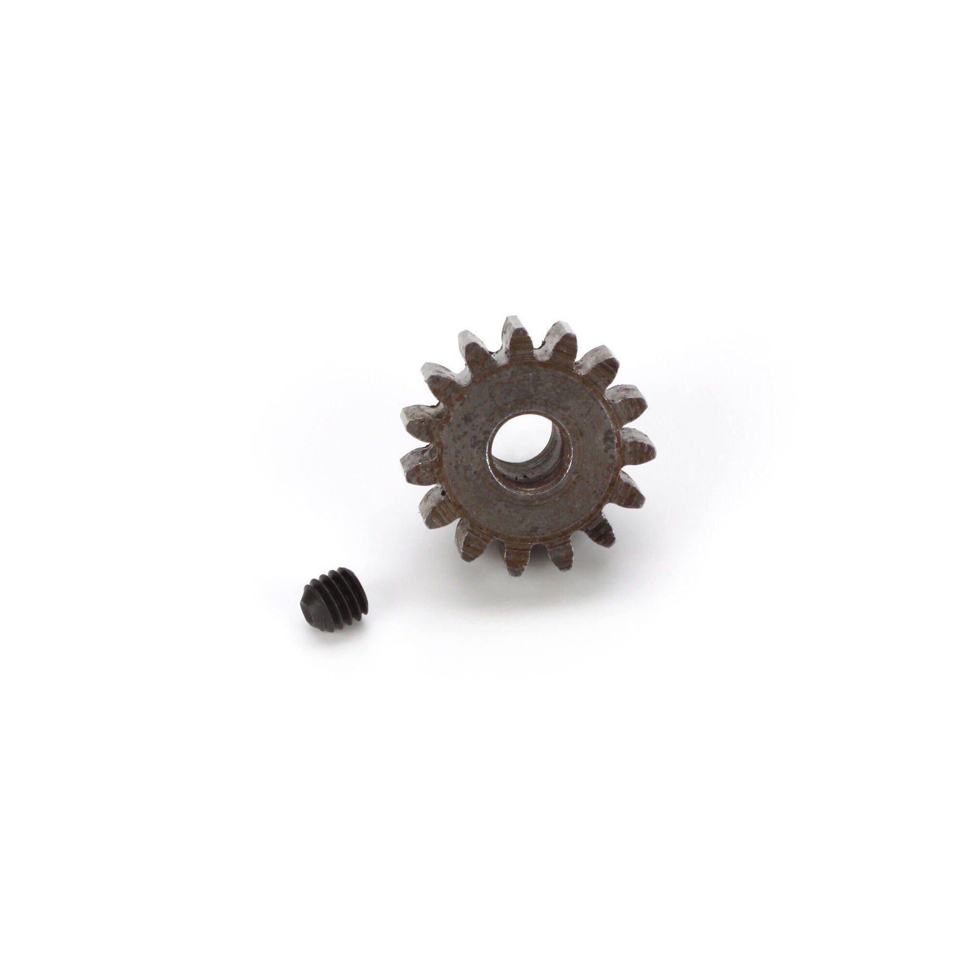 Robinson Racing 1215 Extra Hard High Carbon Steel Motor Pinion Gear, 5Mm Bore, 1.0 Mod Pitch, 15 Tooth, Brown