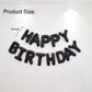 Happy Birthday Balloon Banner 40 Inch 21 Or 12 Balloon Number 16 Inch Happy Birthday Letters Balloons Black Foil Mylar Balloons