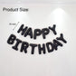 Happy Birthday Balloon Banner 40 Inch 50 Balloon Number 16 Inch Happy Birthday Letters Balloons Black Foil Mylar Balloons For Wo