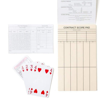 Caspari Chinese Wallpaper Bridge Gift Set In Blue, 2 Playing Card Decks & 2 Score Pads