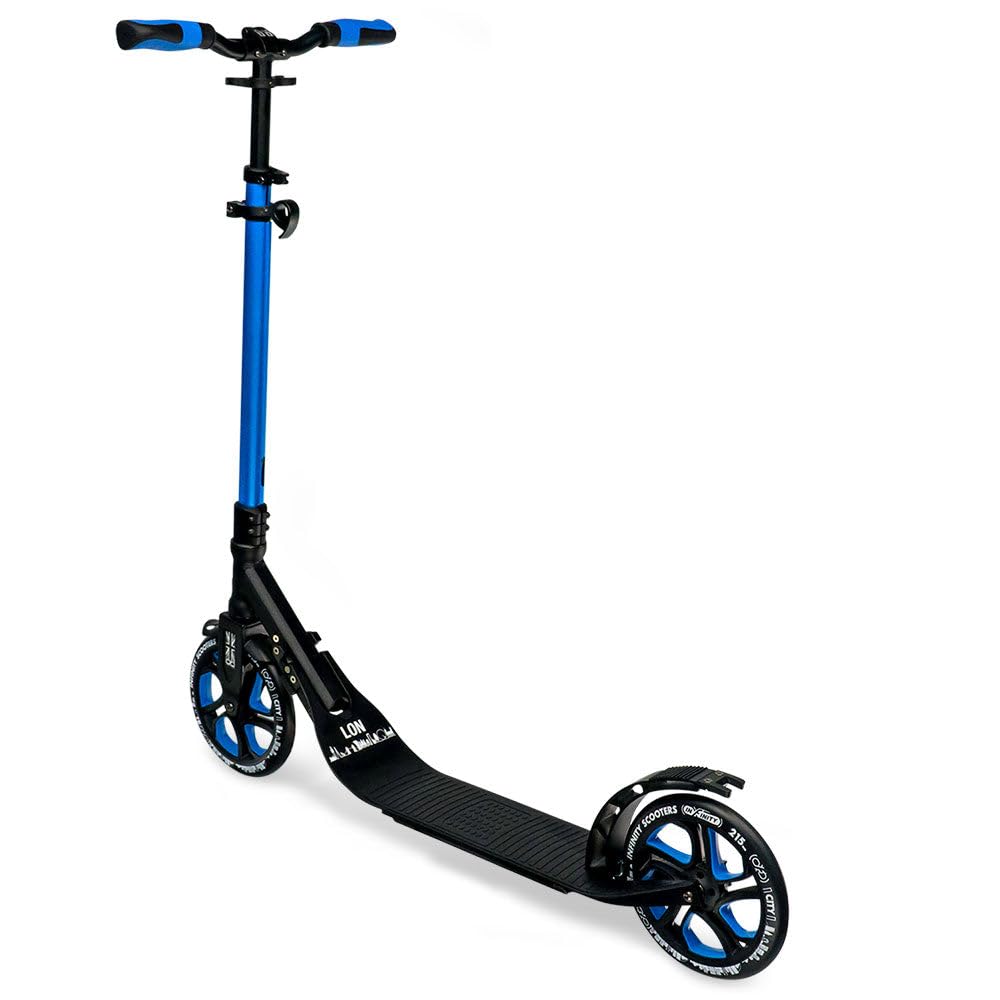 Crazy Skates Foldable Kick Scooter - Kick Scooters For Adults, Teens And Kids With Carrying Strap - Fast Folding, Adjustable Handlebars And Lightweight - London Scooter (Lon) - Blue