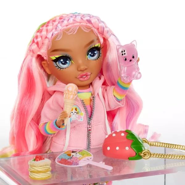 Rainbow High Sparkle And Shine Rosetta (Pink) 11'' Fashion Doll With Liquid Sparkles On Legs, Shake To See Them Shine, Great For