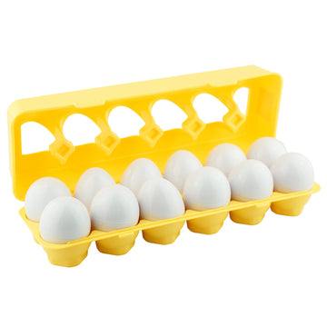 Dimple 12 Vegetable Egg Matching Toy Play Matching Eggs Easter Toy W/Holder - Egg Toys For Toddlers Stem Egg Toys - Colors & Shapes Recognition Gift For Kids, Educational Color Sorting Toy