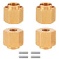 Pothyes 8G Brass Wheel Hex Hub 6Mm Standard Adaptor For Redcat Ascent18 Trx4M 1/18 Rc Crawler Car Stock Upgrade