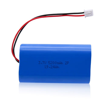 Qimoo 3.7V Lithium Batteries 5200mah Rechargeable Battery Pack Lithium Ion Batteries with XH2.54mm Connector 3.7 Volt Batteries 