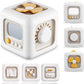 Iqs Enterprise 6 In 1 Activity Cube, Switch Fan Mirror Buttons Drawers Learning As Fidget Toys Motor Skills Cube Learning Toy Fo