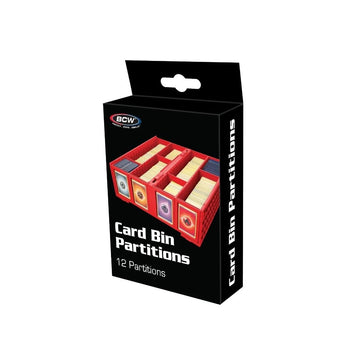 Bcw Collectible Card Bin Partitions - Red | Dividers For Bcw Card Bins & 6 Drawer Card Catalog | Divide And Organize Your Tradin