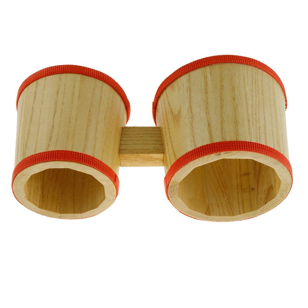 Atorse Children Percussion Toy Wooden Bongo Hand Drum