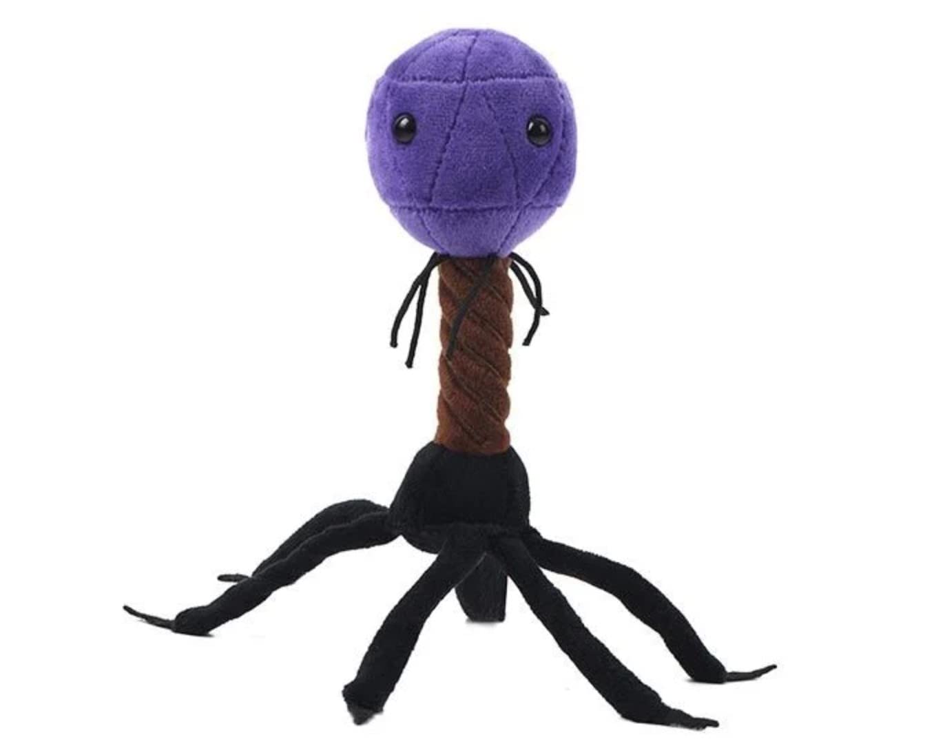 GIANT MICROBES T4 Bacteriophage Plush Toy - 5-inch Purple Soft Toy, Model GMD0735
