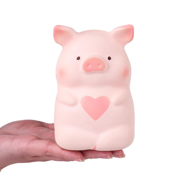 Anboor 5'' Squishies Toy Love Heart Pig Kawaii Soft Squishies Animals Toy Slow Rised Squeeze Piggy Squish Stress Relief For Kid 