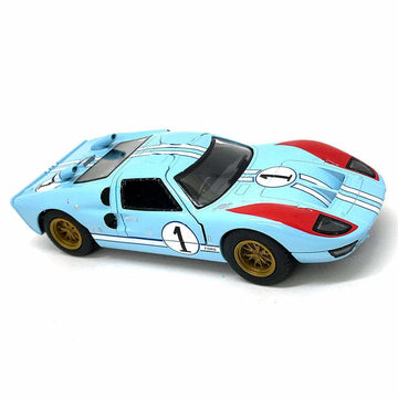 KiNSMART SetOf3 1966 Ford GT40 MKII Heritage Edition 5'' 1:32 Scale Die Cast Metal Model Toy Super Race Car Blue Brown Black