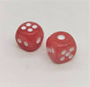Natural Hand Carved Gemstone Dices, 15mm/0.59in, 6 Sided, Watermelon Quartz