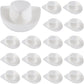 Skylety 20 Pieces Plastic Mini Cowboy Cowgirl Hat Miniature Western Small Doll Hat Cute Doll Cupcake Decoration For Dollhouse Cow Party Decoration(White)