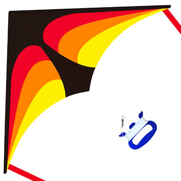 YFAFENGS Large Delta Kite for Kids & Adults - Easy to Fly Outdoor Kites for Beach & Family Fun, Includes Line & Handle, Perfect