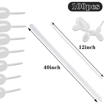 White 260Q Long Balloons 100 Pack White Modeling Long Magic Balloons Thickening Latex Twisting Diy Animal Balloon For Birthday W