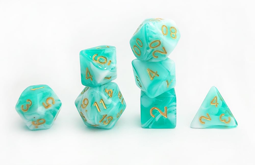 Vvpesca Dnd Dice Set Of 7- Unique Pastel Polyhedral Dice For D&D, Dungeons And Dragons, Role Play Games, Rpg, Mtg Accessories -