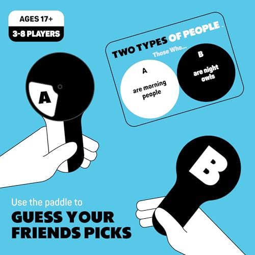 WHAT DO YOU MEME? Two Types of People Party Game for Adults, 300 Type Cards, Multi-Color, Model TTP4080, Cardstock Material